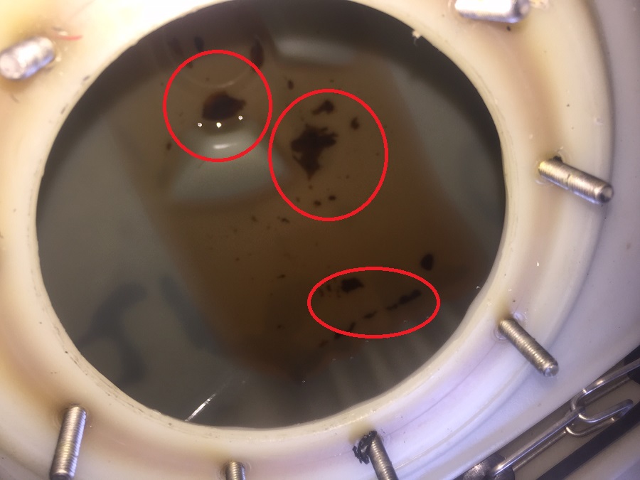 (ちょっとグロイ注意)燃料タンク内の汚れ