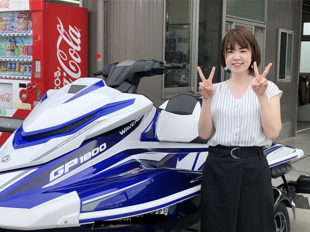 女性ジェッタ―(^o^)／　GP1800の納艇です✌
