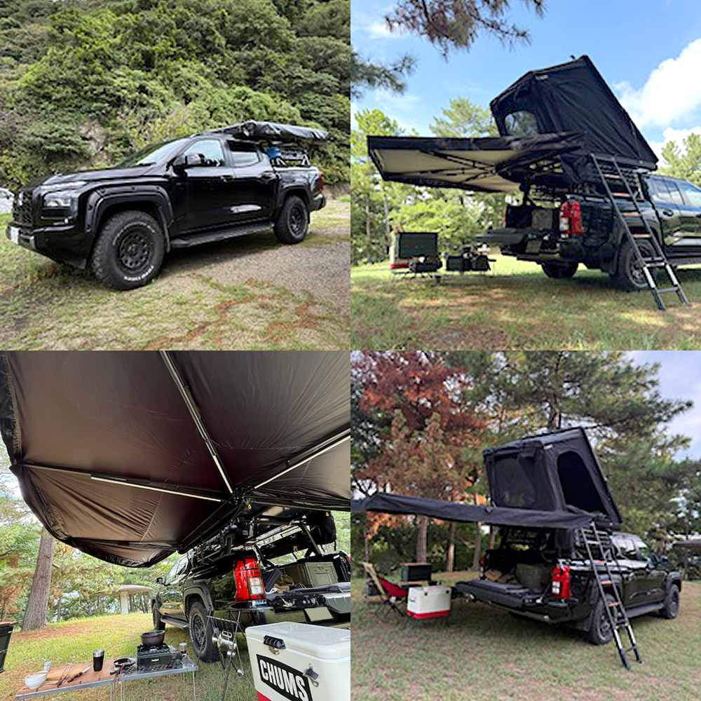 HANT カーサイドオーニング 200 ブラック 08