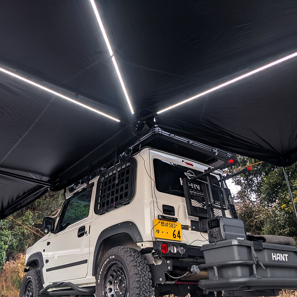 HANT カーサイドオーニング 200 ブラック 07