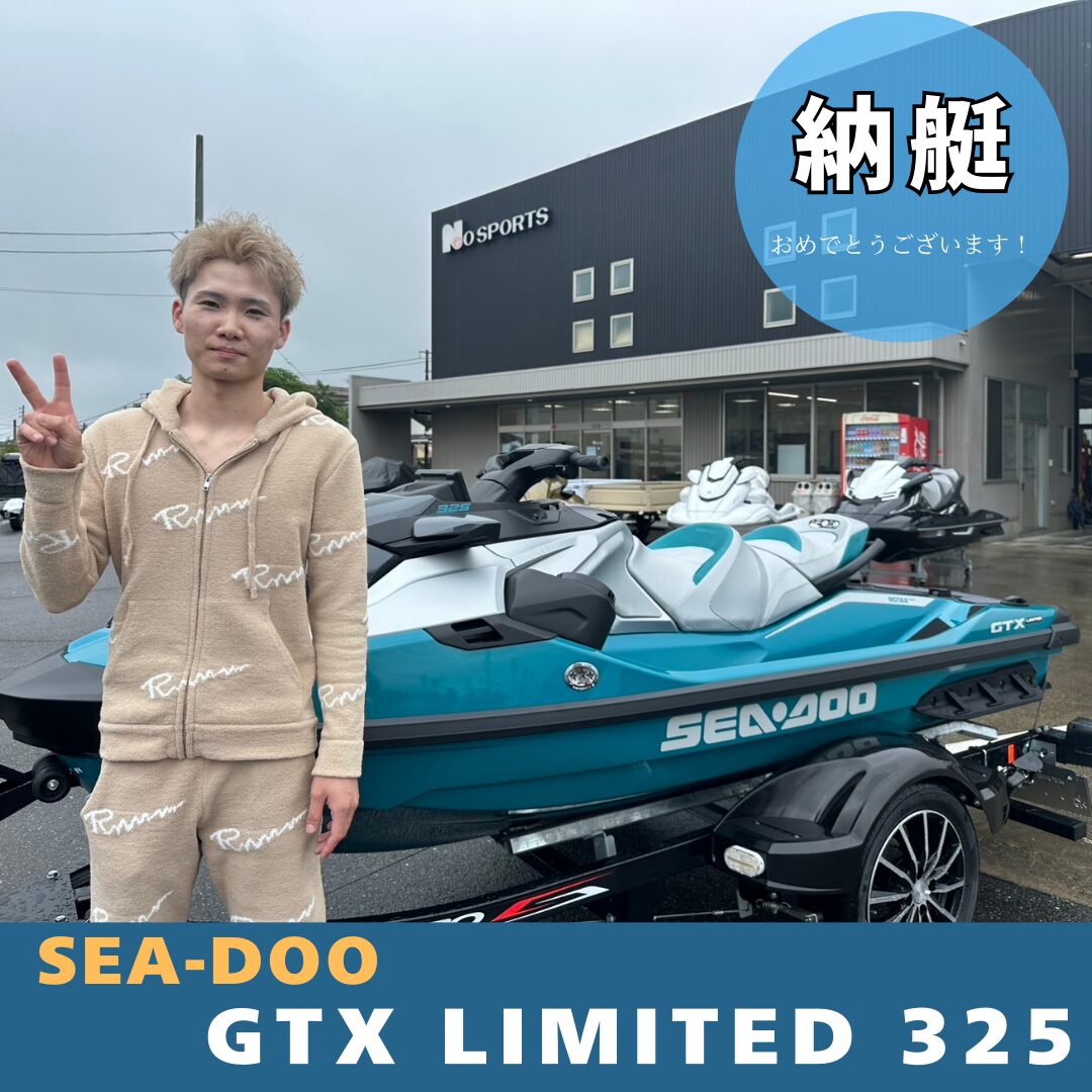 SEA-DOO GTX LIMITED 325納艇させていただきました！